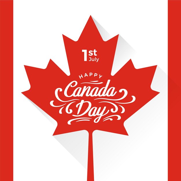 Canada day lettering concept