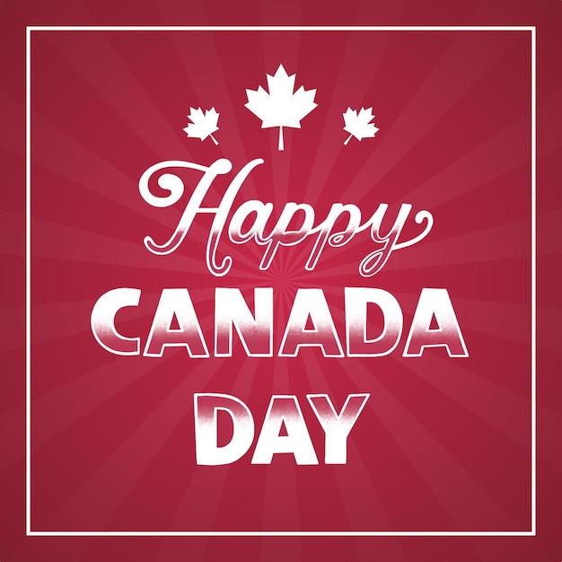 Free Vector canada day lettering concept