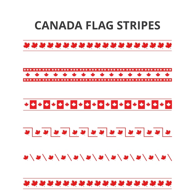 Canada flag stripes