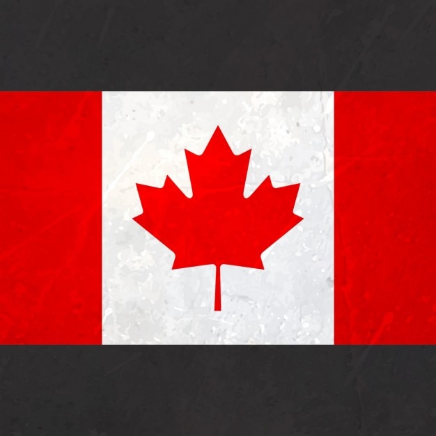 Free Vector canada flag with texture