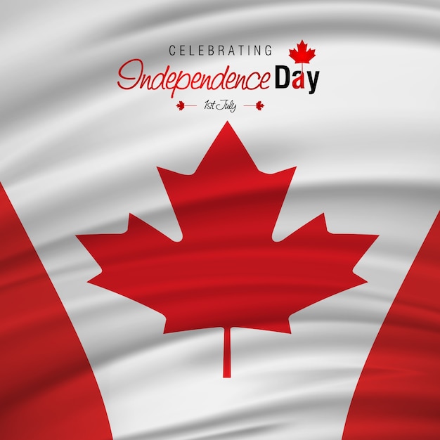 Free vector canada independence day background