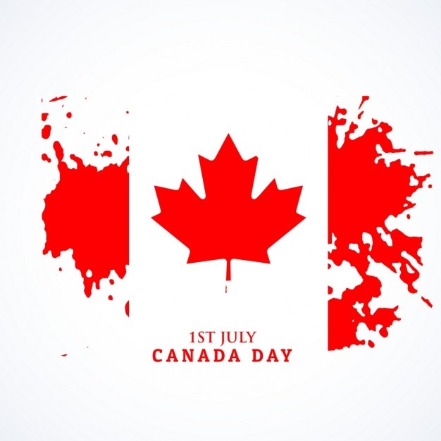 Canadian flag in grunge style