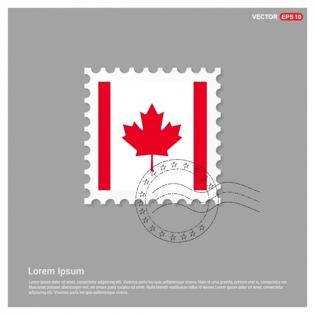 Canadian Flag Stamp Template