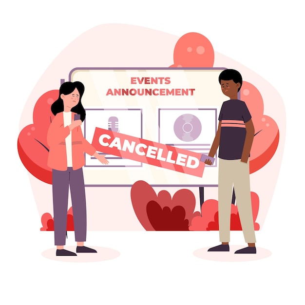 Cancelled events announcement