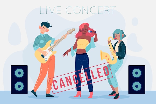 Free Vector cancelled music events