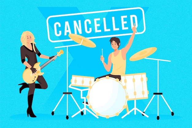 Cancelled musical events illustration