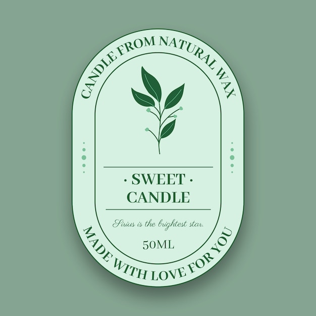 Free Vector candle  label template design