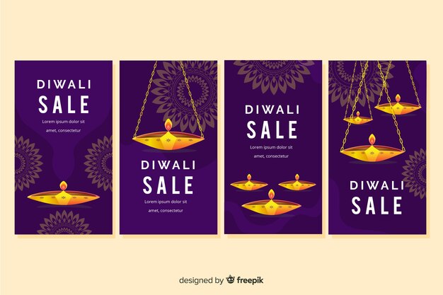 Candles of diwali event for stories collection