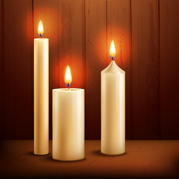 Candles realistic background