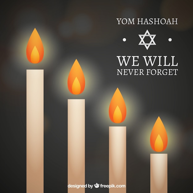 Free Vector candles yhom hashoah