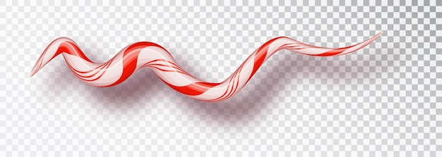 Candy cane drop isolated on transparent background. Design Template .