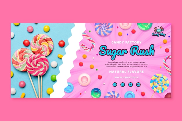 Candy factory banner template