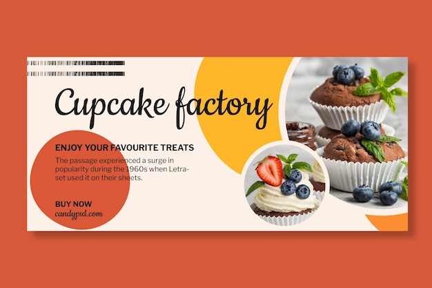 Candy factory horizontal banner template