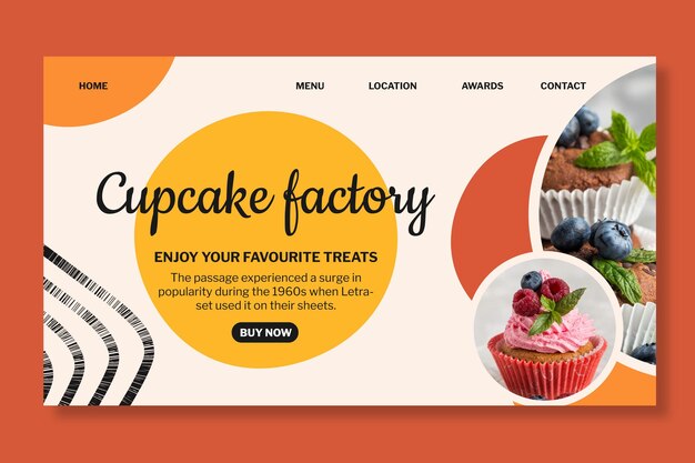 Candy factory landing page template