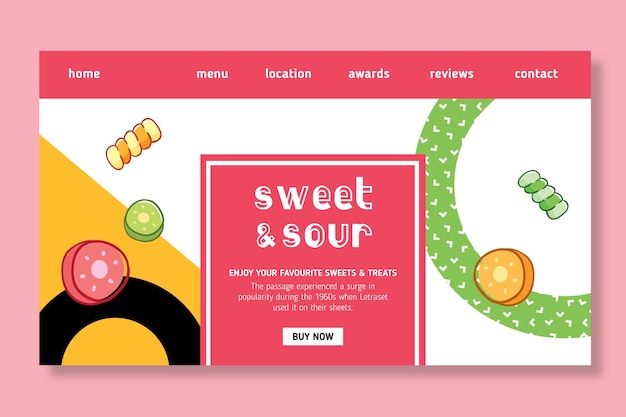 Candy landing page template