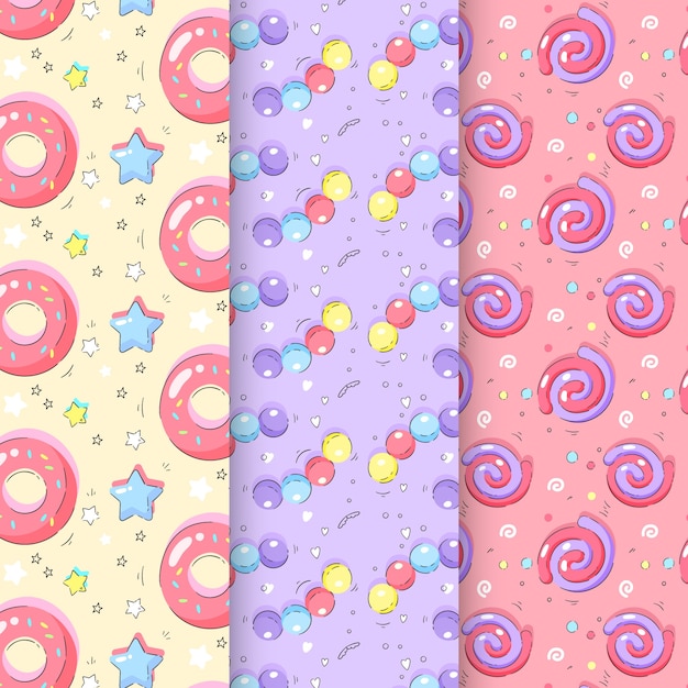 Candy pastel color pattern design