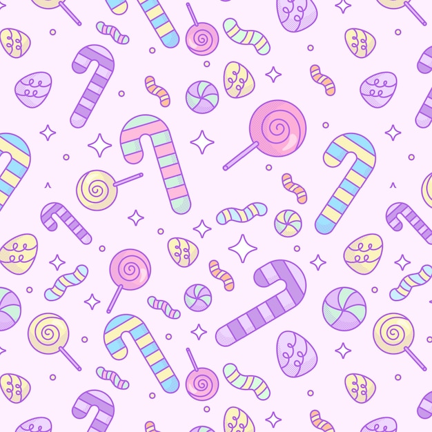 Free Vector candy pastel color pattern design