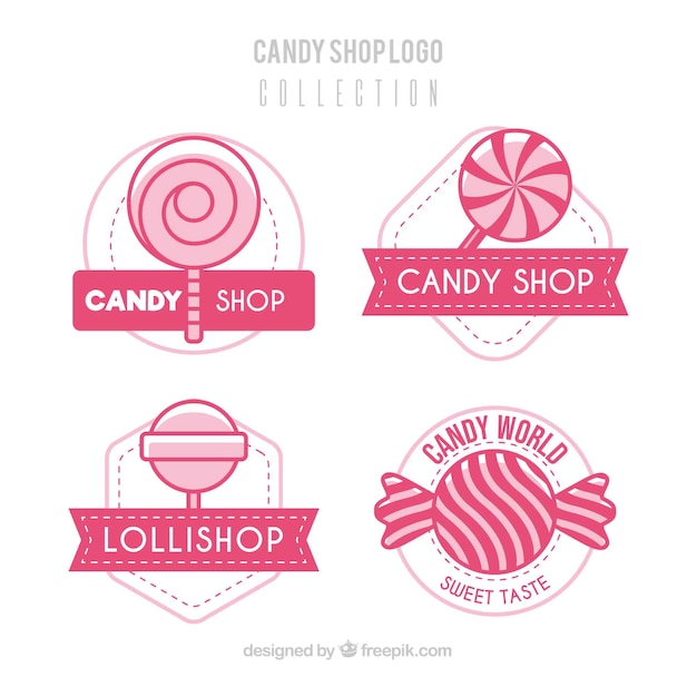 Candy shop logos collection for companies