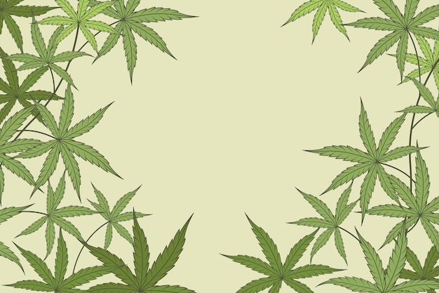 Cannabis leaves background design