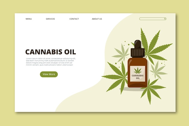 Cannabis oil landing page template