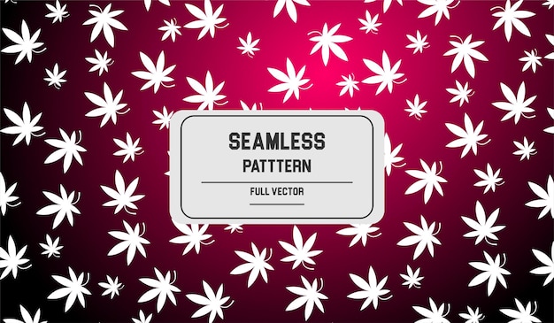 Free Vector cannabis seamless pattern design template background