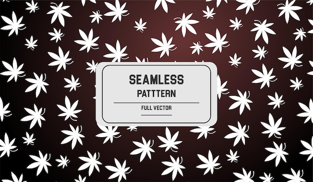 Free Vector cannabis seamless pattern design template background