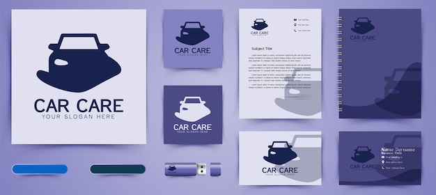 Free Vector car care logo and business branding template designs inspiration isolated on white background