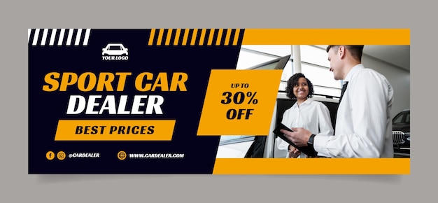 Free Vector car dealer template design