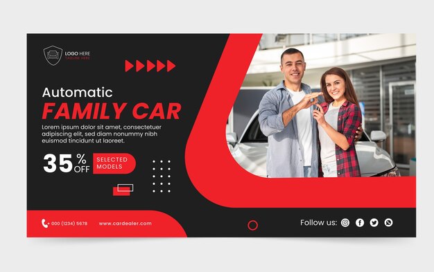 Car dealership facebook template