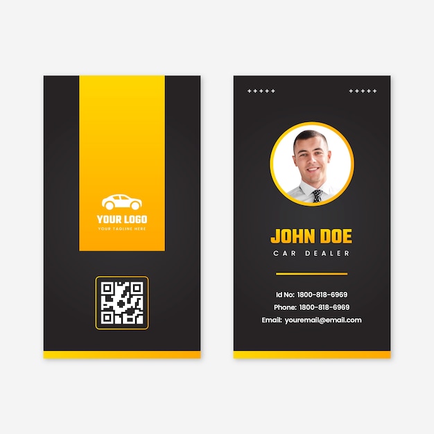 Car dealership   id card template