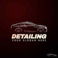 Free vector car detailing logo template