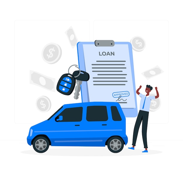 Car finance concept illustration