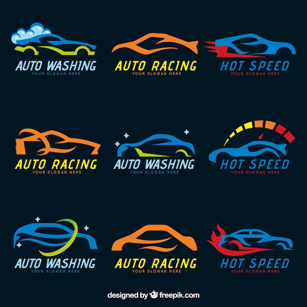 Free Vector car logo collection