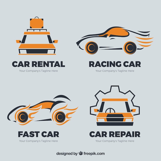 Free Vector car logos set