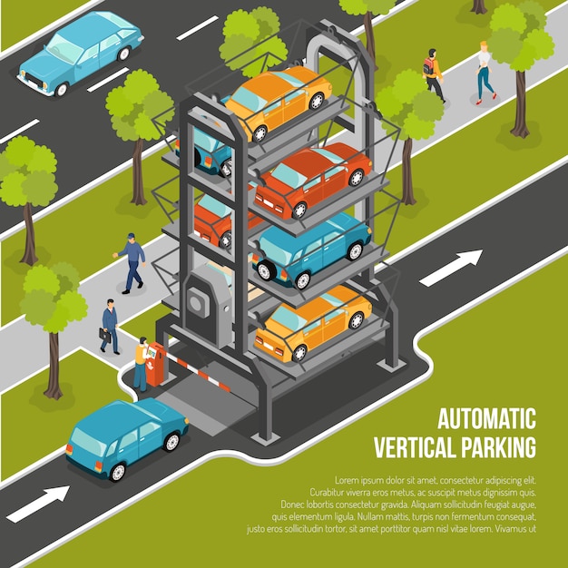 Free Vector car parking poster