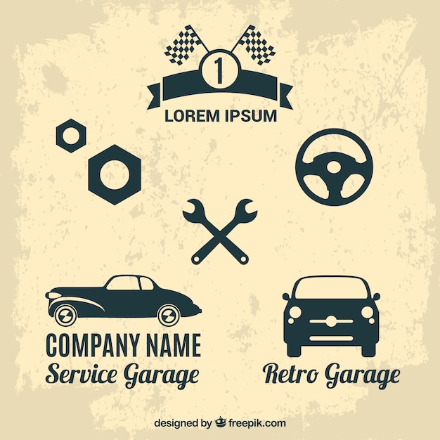 Free vector car races labels