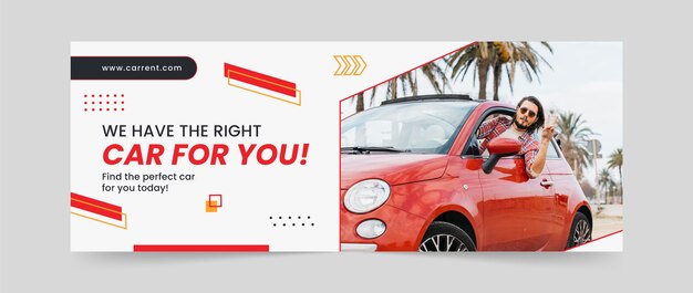 Car rental service facebook cover template