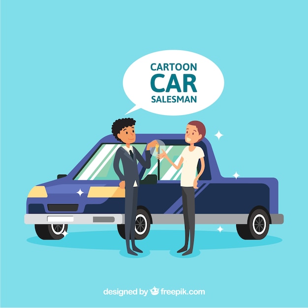 Free Vector car salesman design