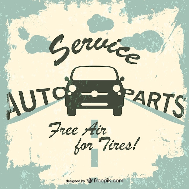 Car service grunge logo vector