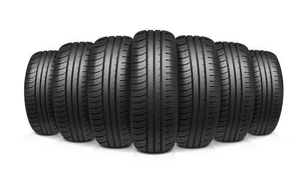 Free Vector car tires realistic design concept