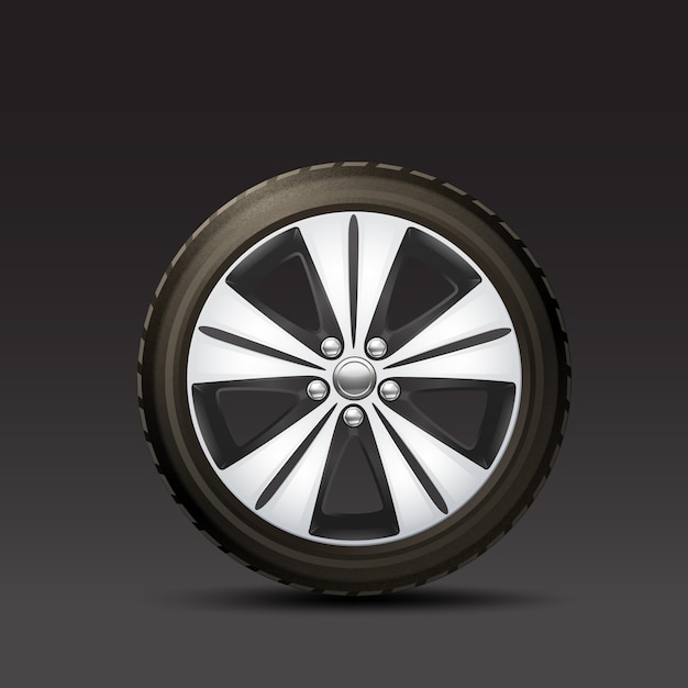 Free Vector car wheel black background