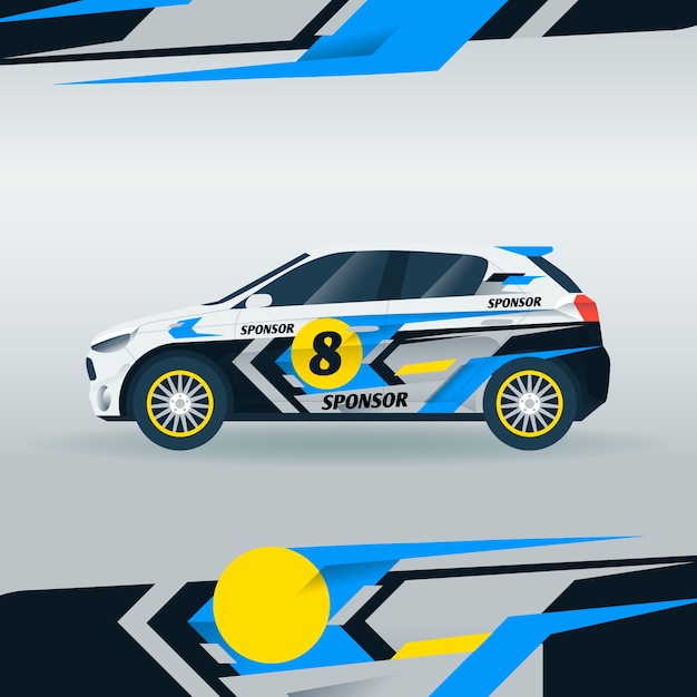 Free Vector car wrap design concept