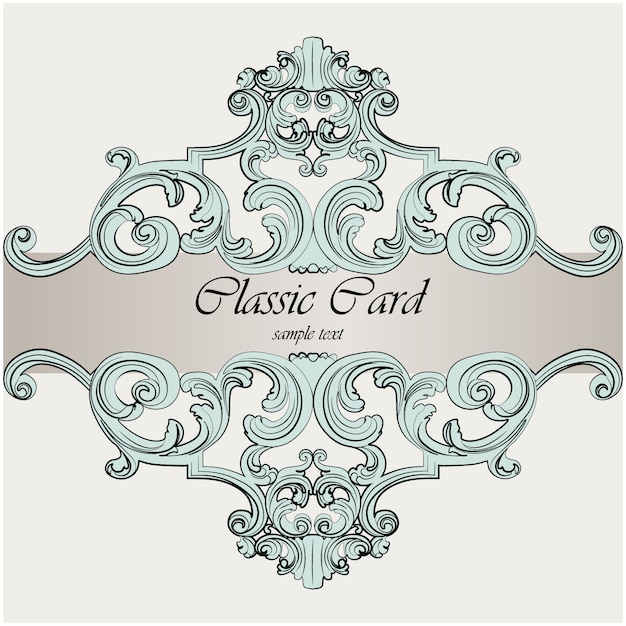 Free Vector card classic design