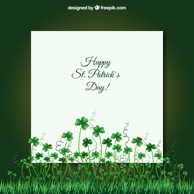 Free vector card for st patricks day