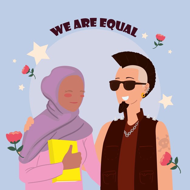 card of we are eaul with people