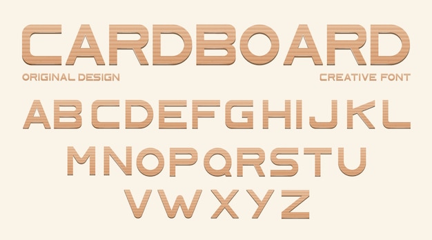 Cardboard font