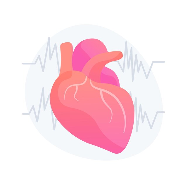 Cardiology clinic, hospital department. Healthy heart, cardiovascular prevention, healthcare industry idea design element. Electrocardiogram, EKG. Vector isolated concept metaphor illustration