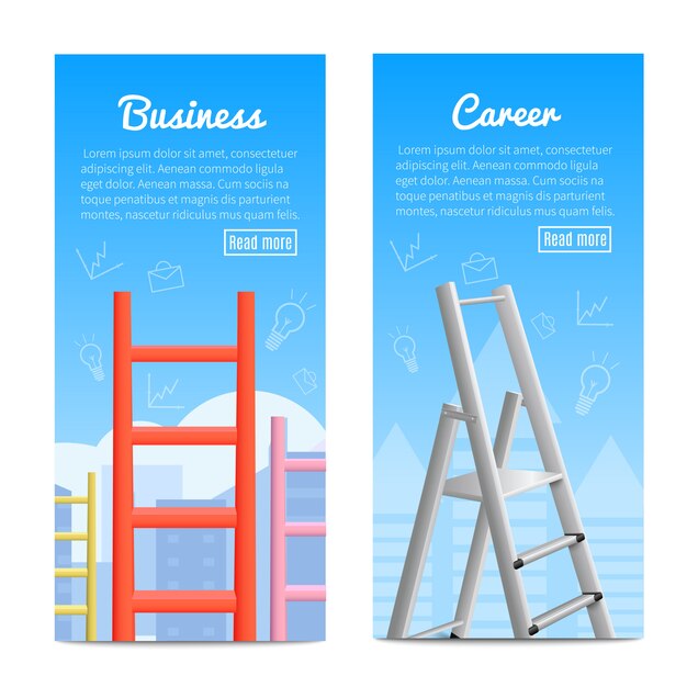 Career Ladders Realistic  Banners