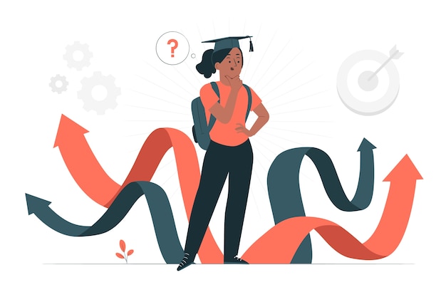 Career orientation concept illustration