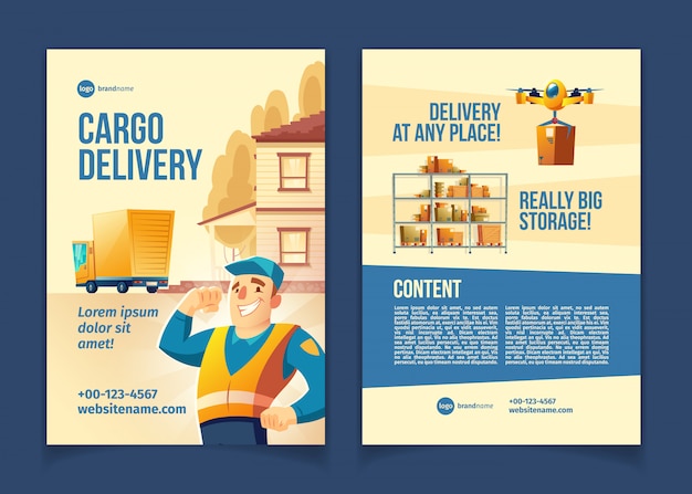 Free Vector cargo delivery service